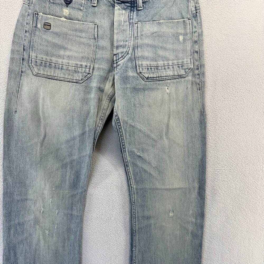 G Star Jeans Men's FITS 30x33 Blue Slim Straight Faded Light Vintage Y2k 2000s - Picture 3 of 12